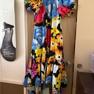 Floral John Roger’s Dress with Puff Sleeves